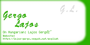 gergo lajos business card